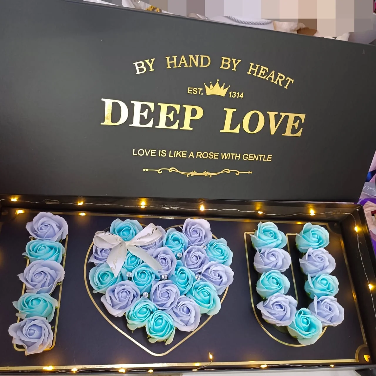 Deep Love Mixed Blue Soap Roses – Florist in Kajang