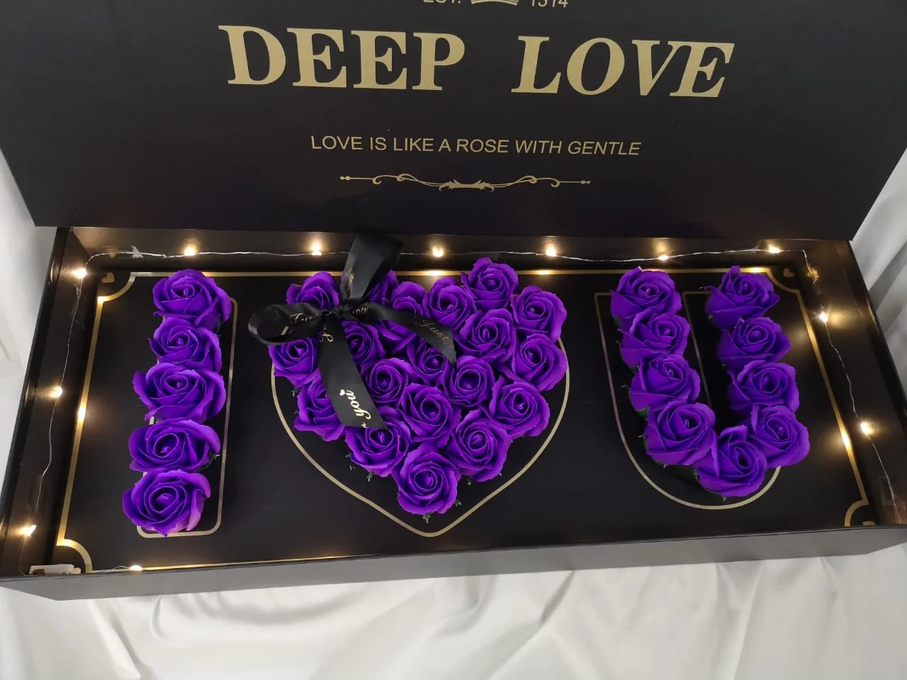 Deep Love Purple Soap Roses Box | Elegant Floral Gift | Florist in Kajang