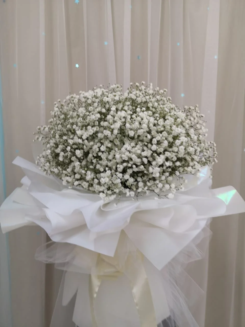All White Baby Breath Bouquet | Florist in Kajang