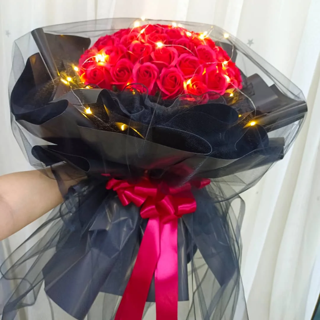 Amazing Wave – 50 Red Soap Roses | Florist in Kajang