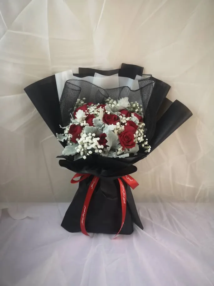 Amelia Roses Bouquet | Elegant Red Roses | Florist in Kajang