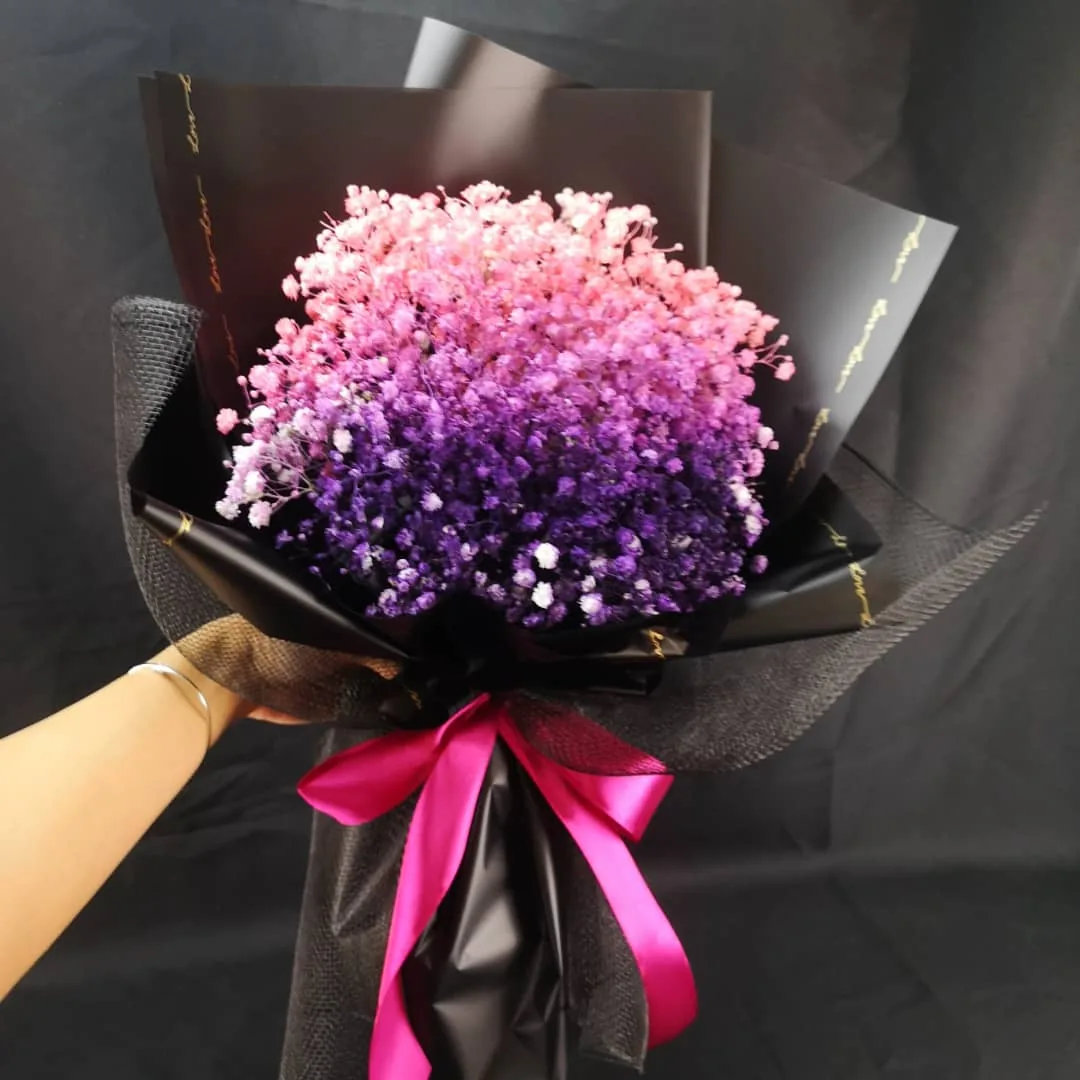 Three Tones Baby Breath Bouquet – Soft & Elegant | Florist in Kajang