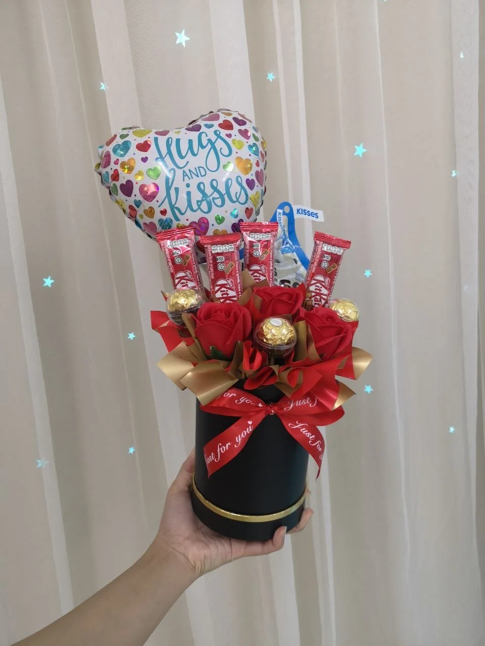 Betty – Chocolate & Soap Roses Gift Box | Florist in Kajang
