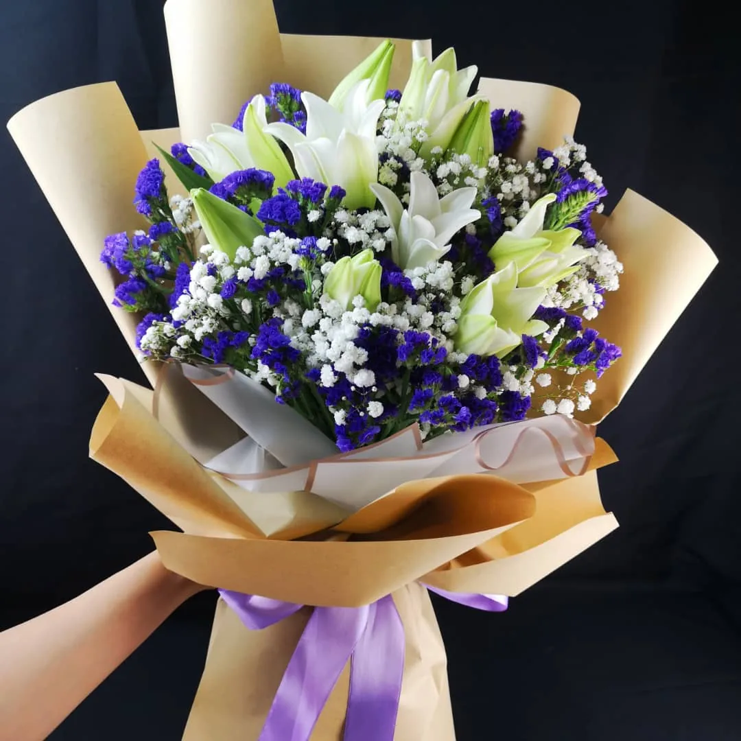 Blissfully Yours – Madonna Lily Bouquet | Florist in Kajang