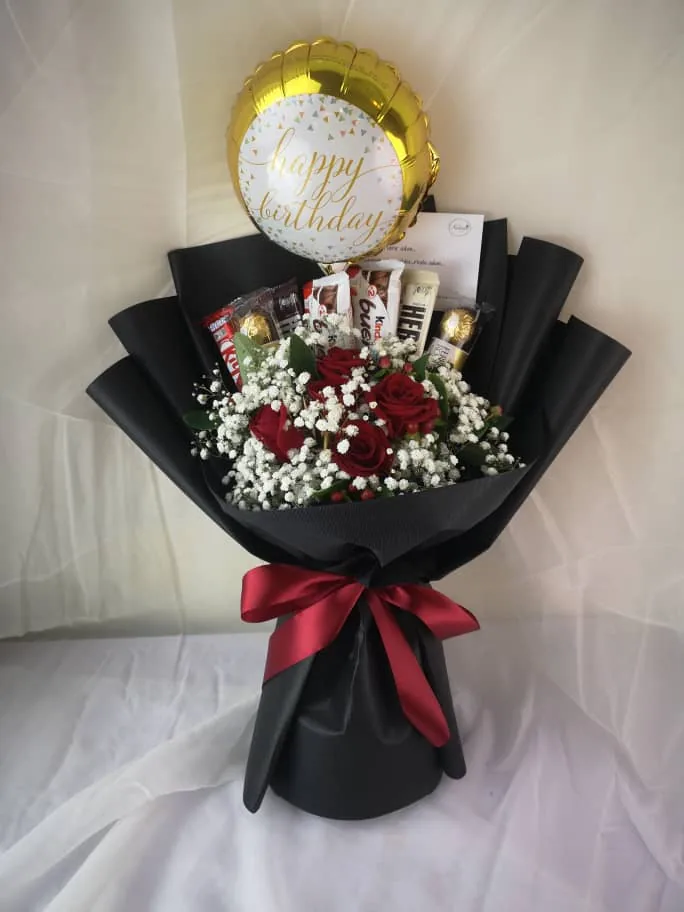 Chocolate Delight – Chocolate & Roses Gift Box | Florist in Kajang