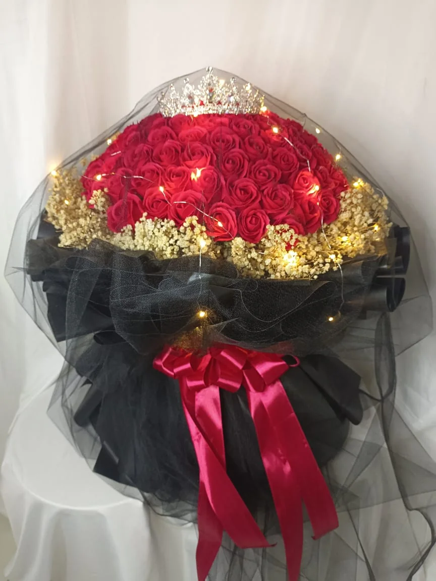 Dazzling Delights – 99 Red Soap Roses | Florist in Kajang
