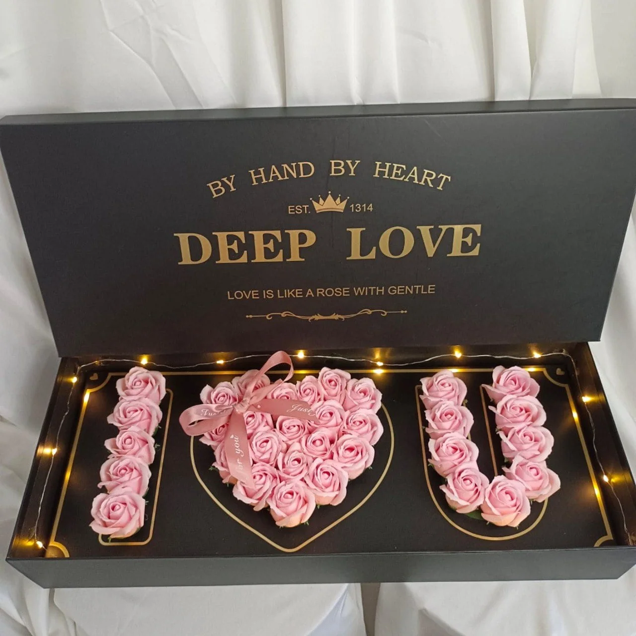 Deep Love Baby Pink Soap Roses Box | Florist in Kajang