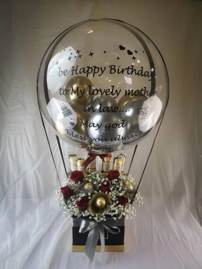 First Shoot Hot Air Ferrero Box | Florist in Kajang