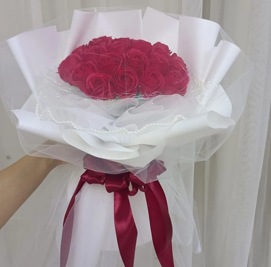 Petal Paradise – 24 Red Soap Roses | Florist in Kajang