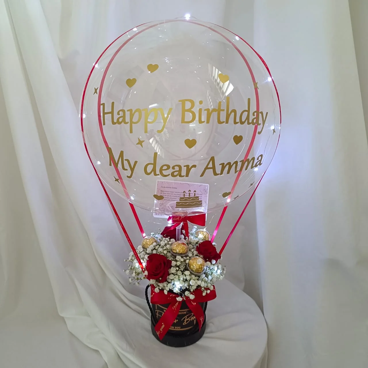 Hot Air Balloon Ferrero Roses Box | Florist in Kajang