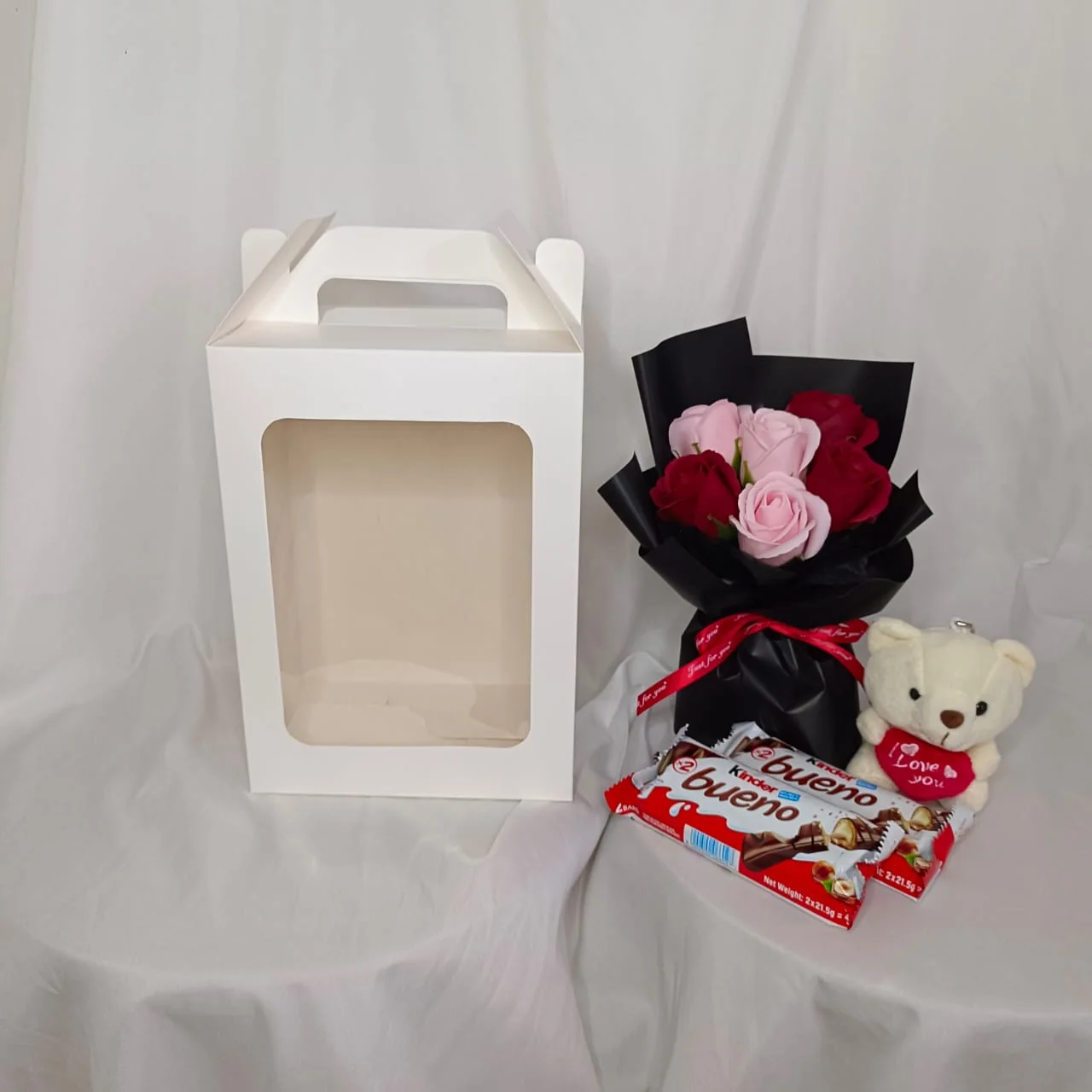 Joyful Moments – Soap Roses & Bear Gift Set | Florist in Kajang