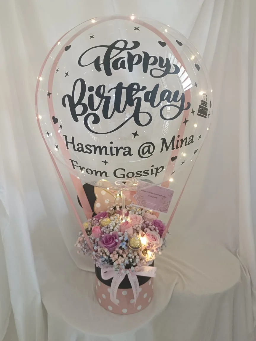Minnie Mouse Hot Air Balloon Box | Florist in Kajang