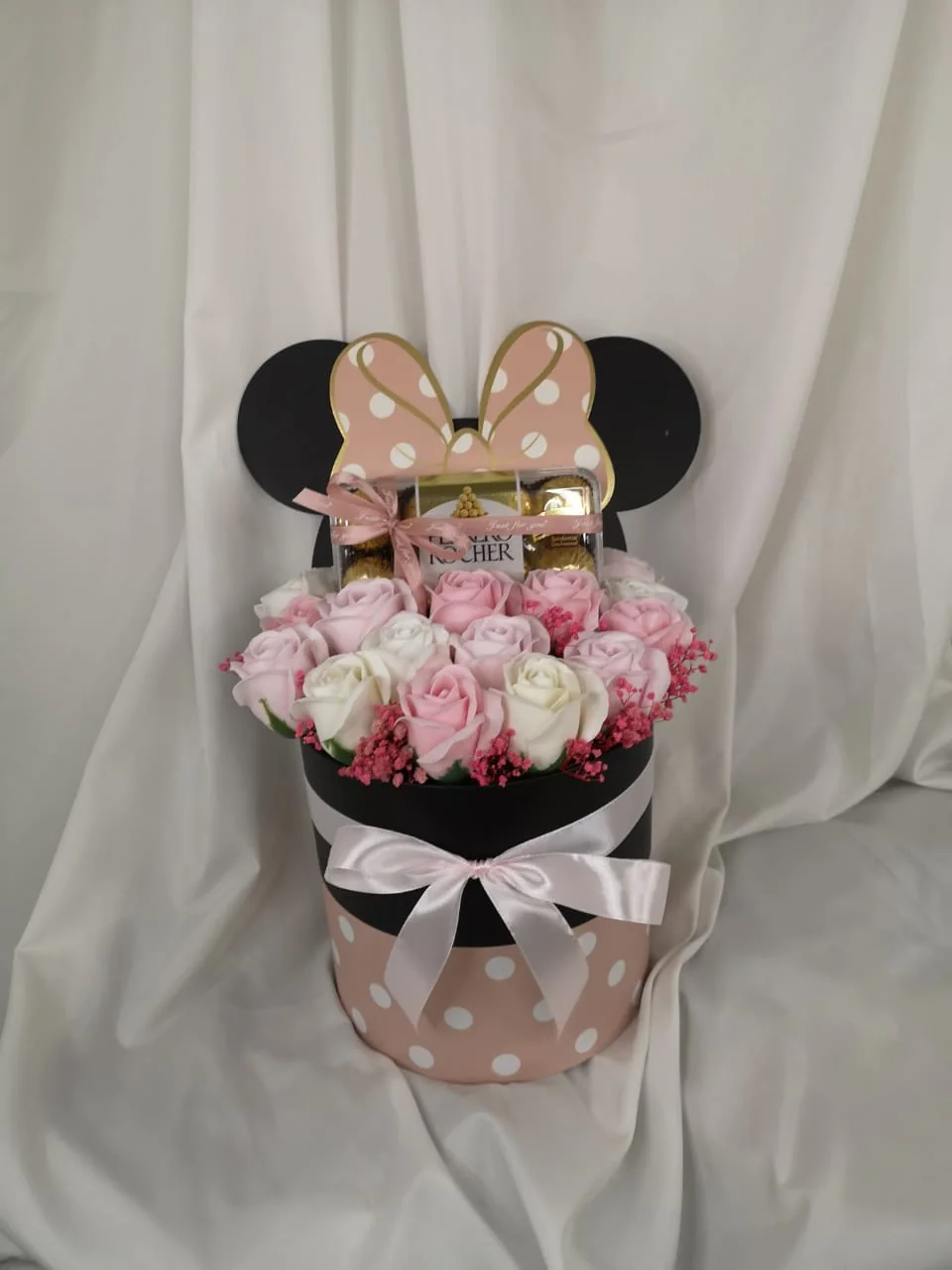 Minnie Mouse Soap Roses & Ferrero – Cute Gift | Florist in Kajang
