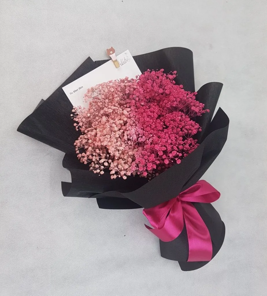 Oriental Love – Pink Baby Breath Bouquet | Florist in Kajang