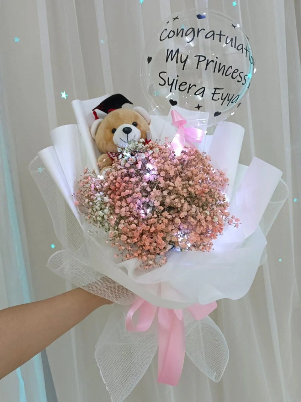 Venna Pink Graduation Bouquet | Best Graduation Flowers in Kajang