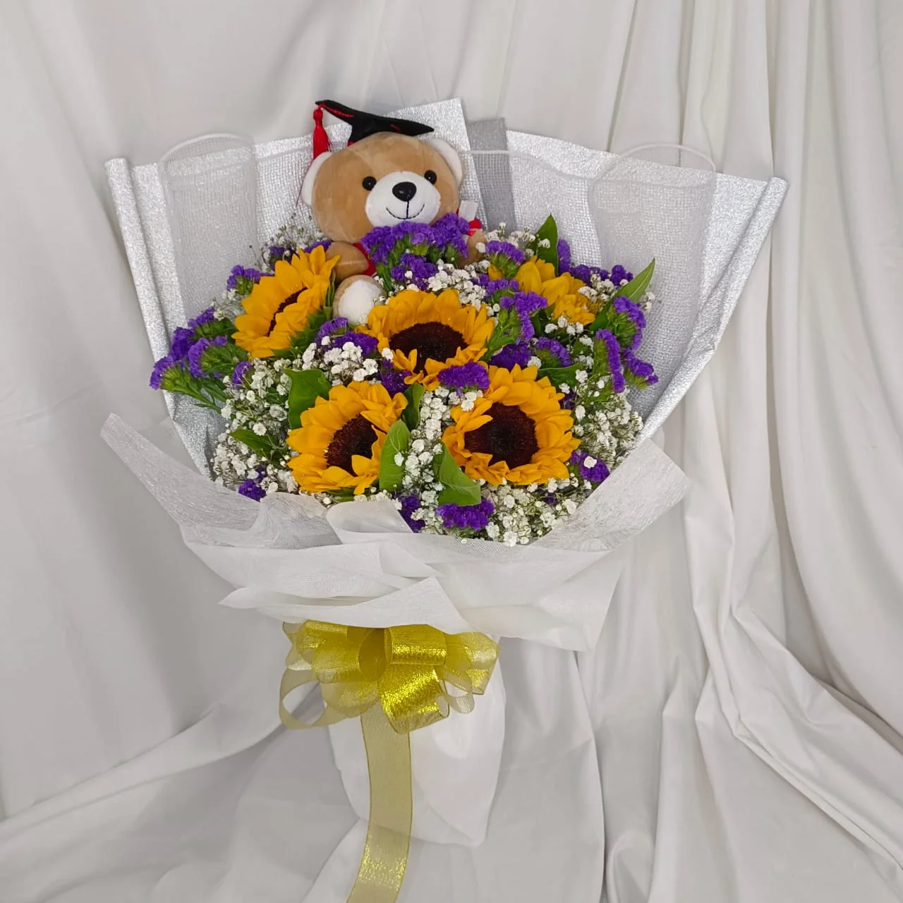 Whitey Sunflower Graduation Bouquet | Florist in Kajang