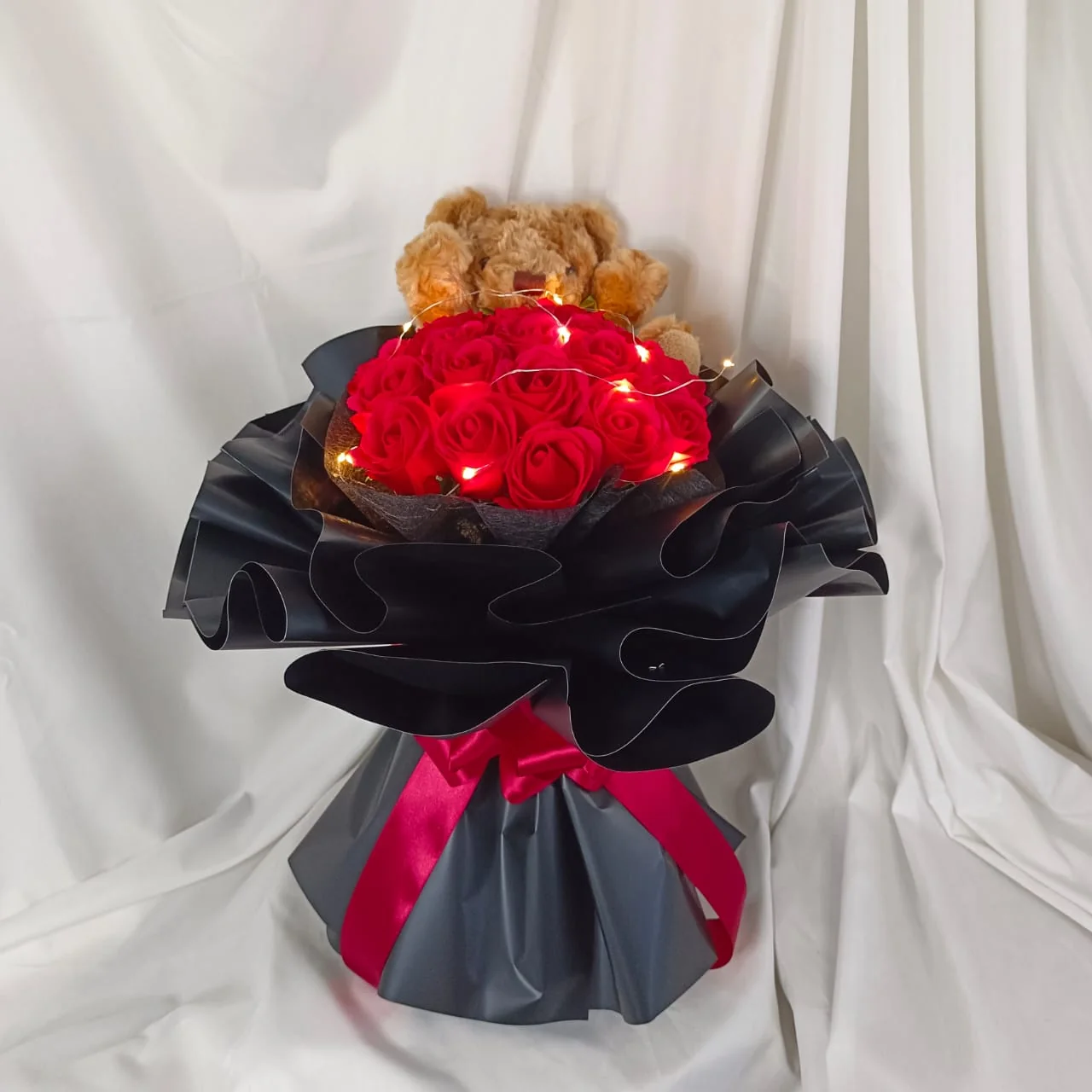 Wonder Bear – Soap Roses with Teddy Bear | Florist in Kajang