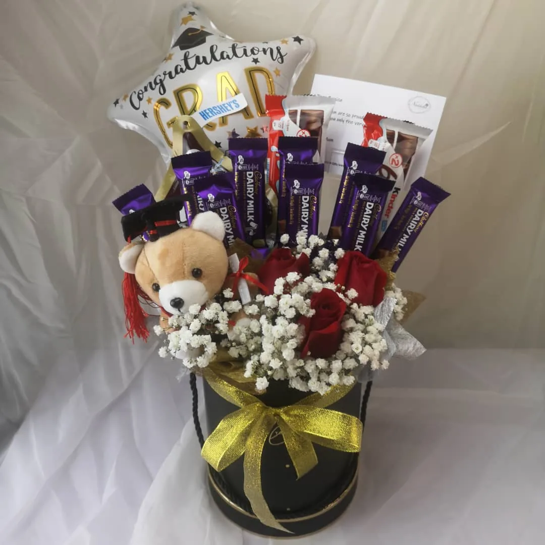 Graduation Cadbury Box – Flowers & Chocolates | Florist in Kajang