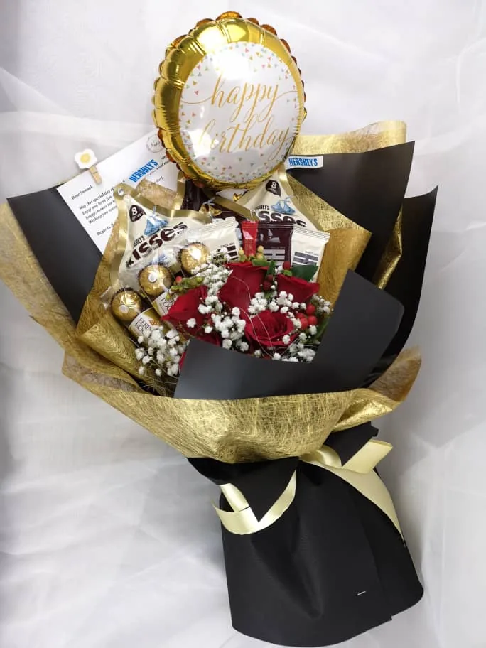 Perfect For You – Roses & Chocolates Gift Box | Florist in Kajang