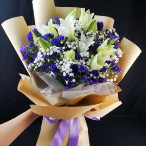 Blissfully Yours – Madonna Lily Bouquet | Florist in Kajang