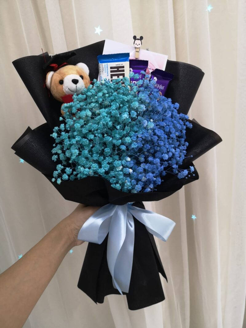 Blue Joy Graduation Bouquet | Florist in Kajang