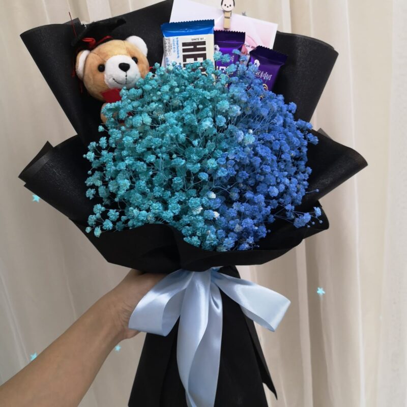 Blue Joy Graduation Bouquet | Florist in Kajang