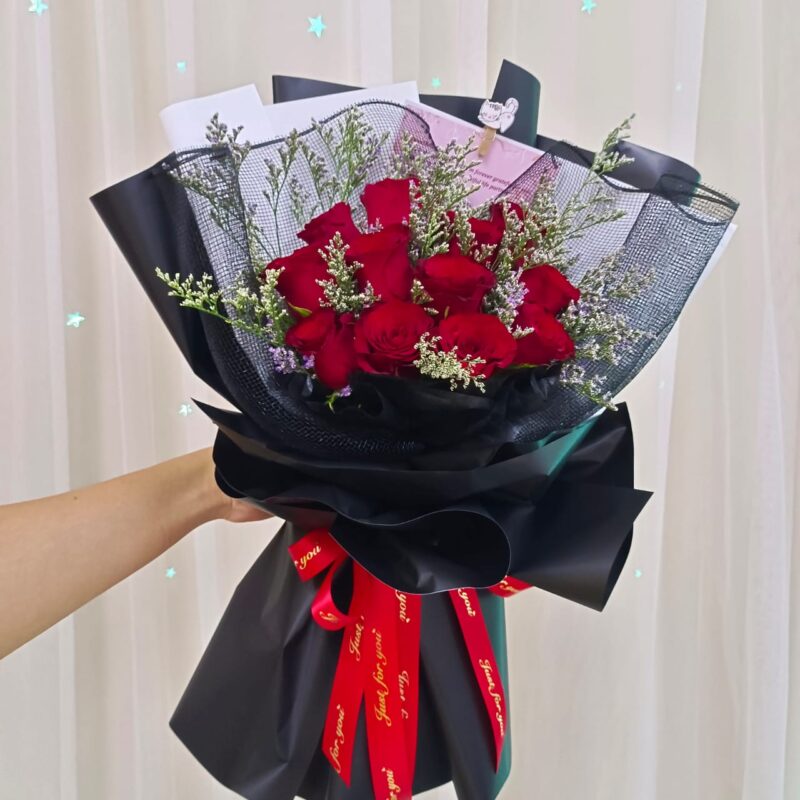 Fairtrade Roses – 12 Red Roses Bouquet | Florist in Kajang