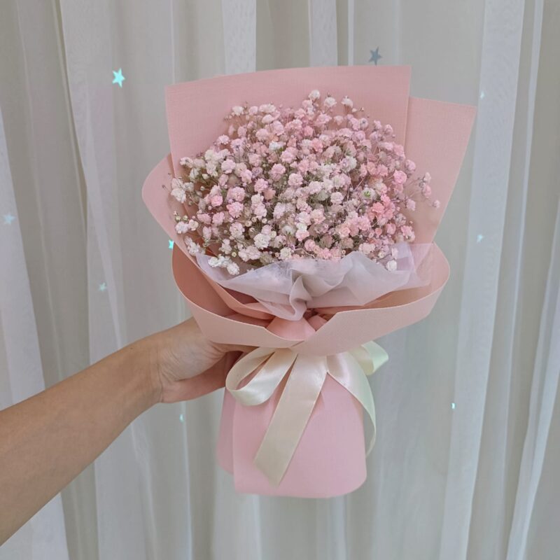 Tiny Pink Baby Breath Bouquet | Florist in Kajang