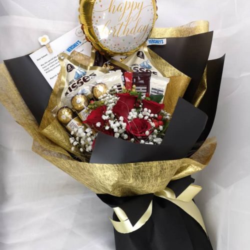 Perfect For You – Roses & Chocolates Gift Box | Florist in Kajang