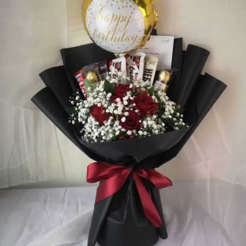 Chocolate Delight – Chocolate & Roses Gift Box | Florist in Kajang