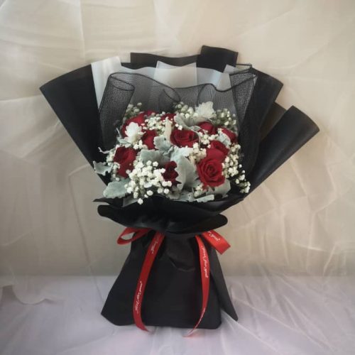 Amelia Roses Bouquet | Elegant Red Roses | Florist in Kajang