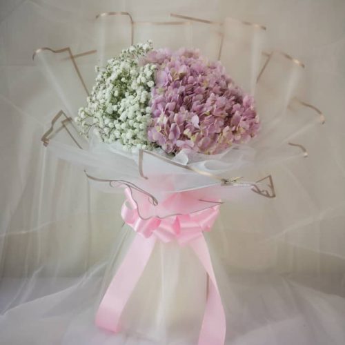 Bubbly Pink Hydrangea Bouquet – Fresh Flowers | Florist in Kajang