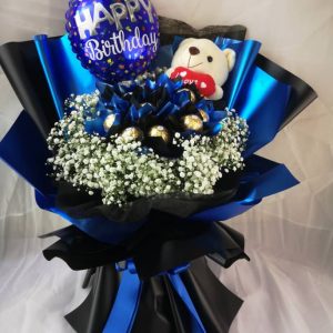 Ferrero with Bear Bouquet – Sweet Chocolate Gift | Florist in Kajang