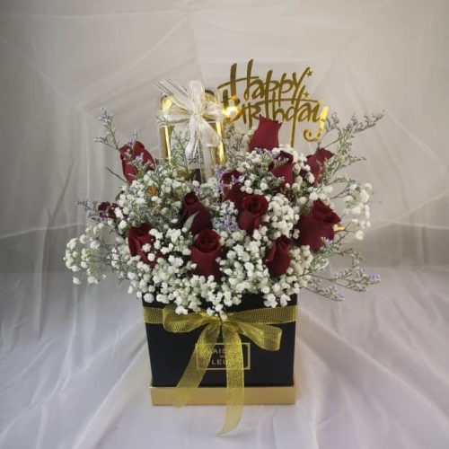 Happy Birthday Ferrero Roses Box – Roses & Chocolates | Florist in Kajang