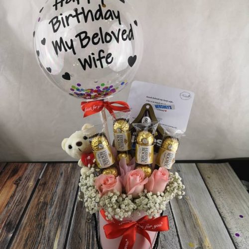 Just Lovely Box – Pink Roses & Chocolate Gift | Florist in Kajang