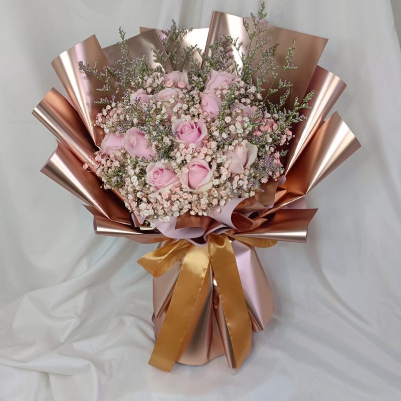 Avalanche Pink Roses Bouquet – Elegant Floral Gift | Florist in Kajang