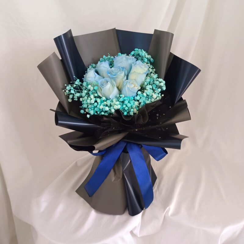 Blue Fate Bouquet – Elegant Blue Roses | Florist in Kajang