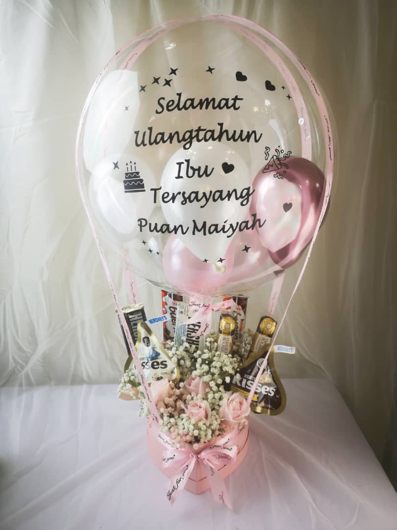 Hot Air Balloon Chocolate Flower Box - Florist in KL