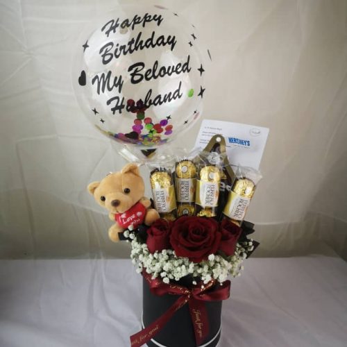 Just Lovely Black Box – Elegant Gift | Florist in Kajang