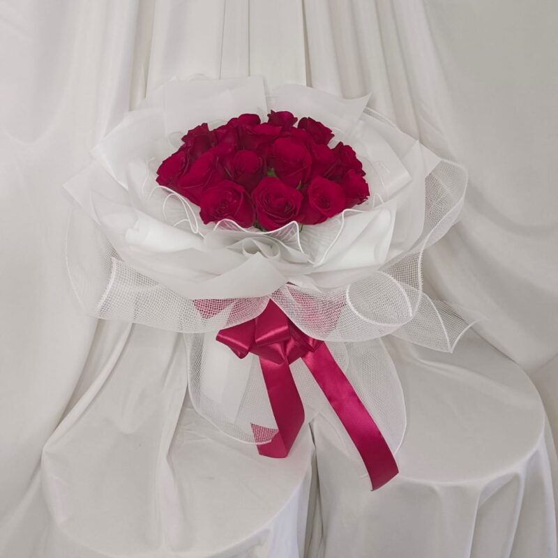 Veronica – 20 Red Roses Bouquet | Florist in Kajang