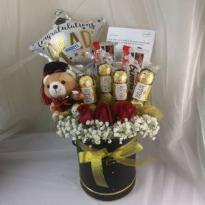 Graduation Ferrero Box – Flowers & Chocolates | Florist in Kajang