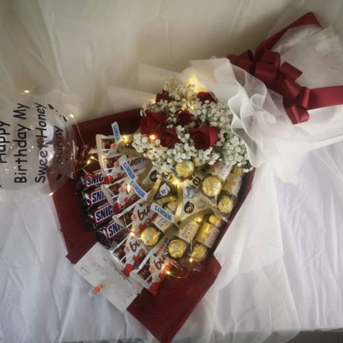 Vancy Roses Chocolate Bouquet – Chocolate & Roses Gift | Florist in Kajang