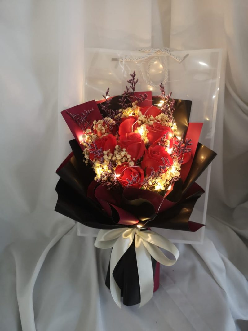 Mary Red Soap Roses Bouquet | Elegant Floral Gift | Florist in Kajang