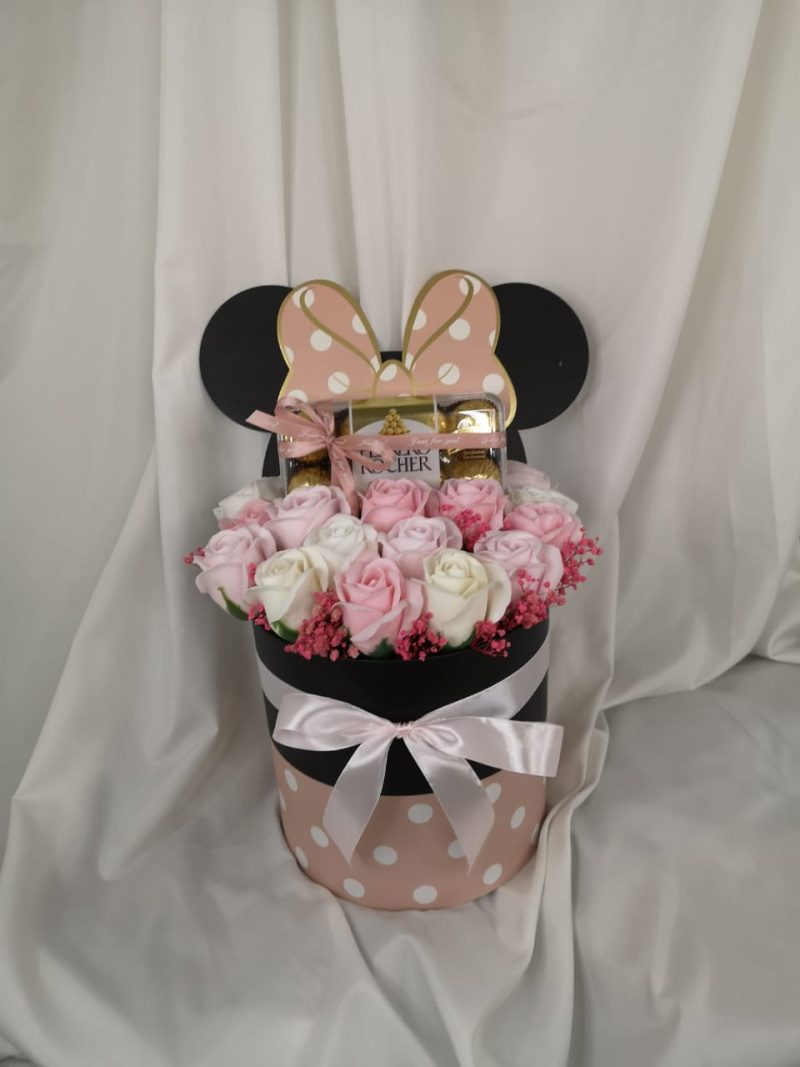 Minnie Mouse Soap Roses & Ferrero – Cute Gift | Florist in Kajang