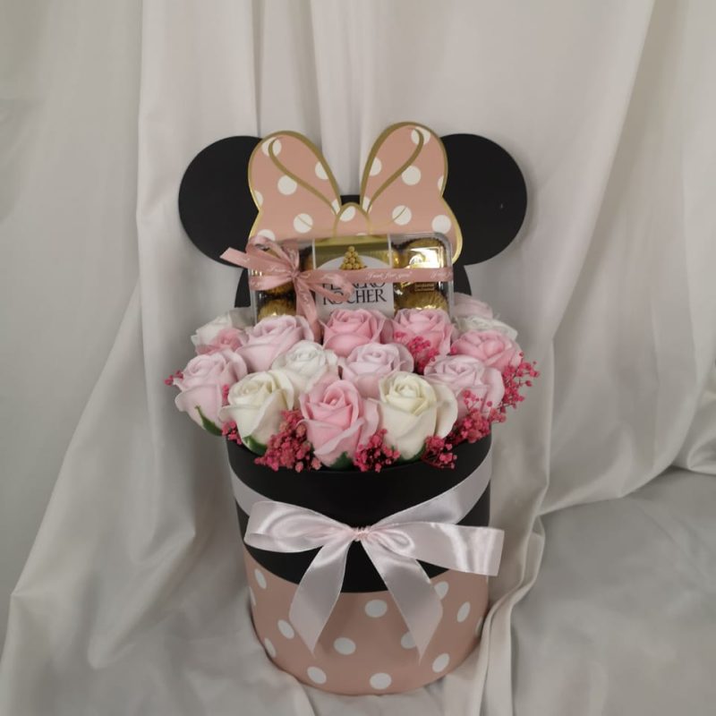 Minnie Mouse Soap Roses & Ferrero – Cute Gift | Florist in Kajang