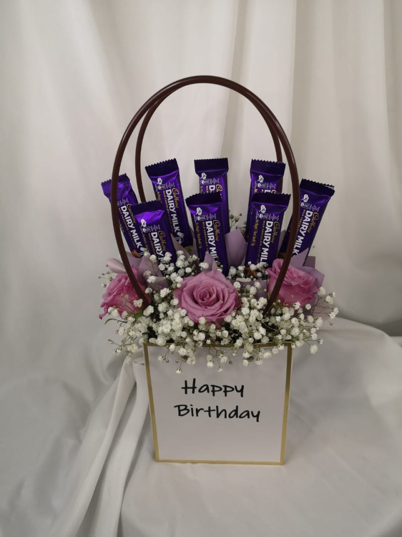 Purple Roses & Mini Cadbury – Unique Gift | Florist in Kajang