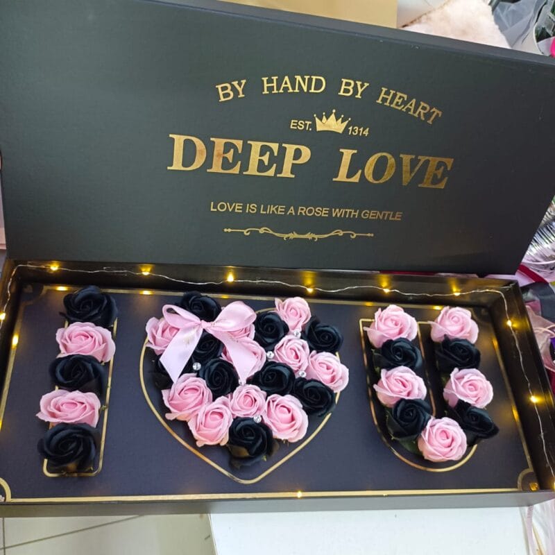 Deep Love Black Pink Soap Roses – | Florist in Kajang