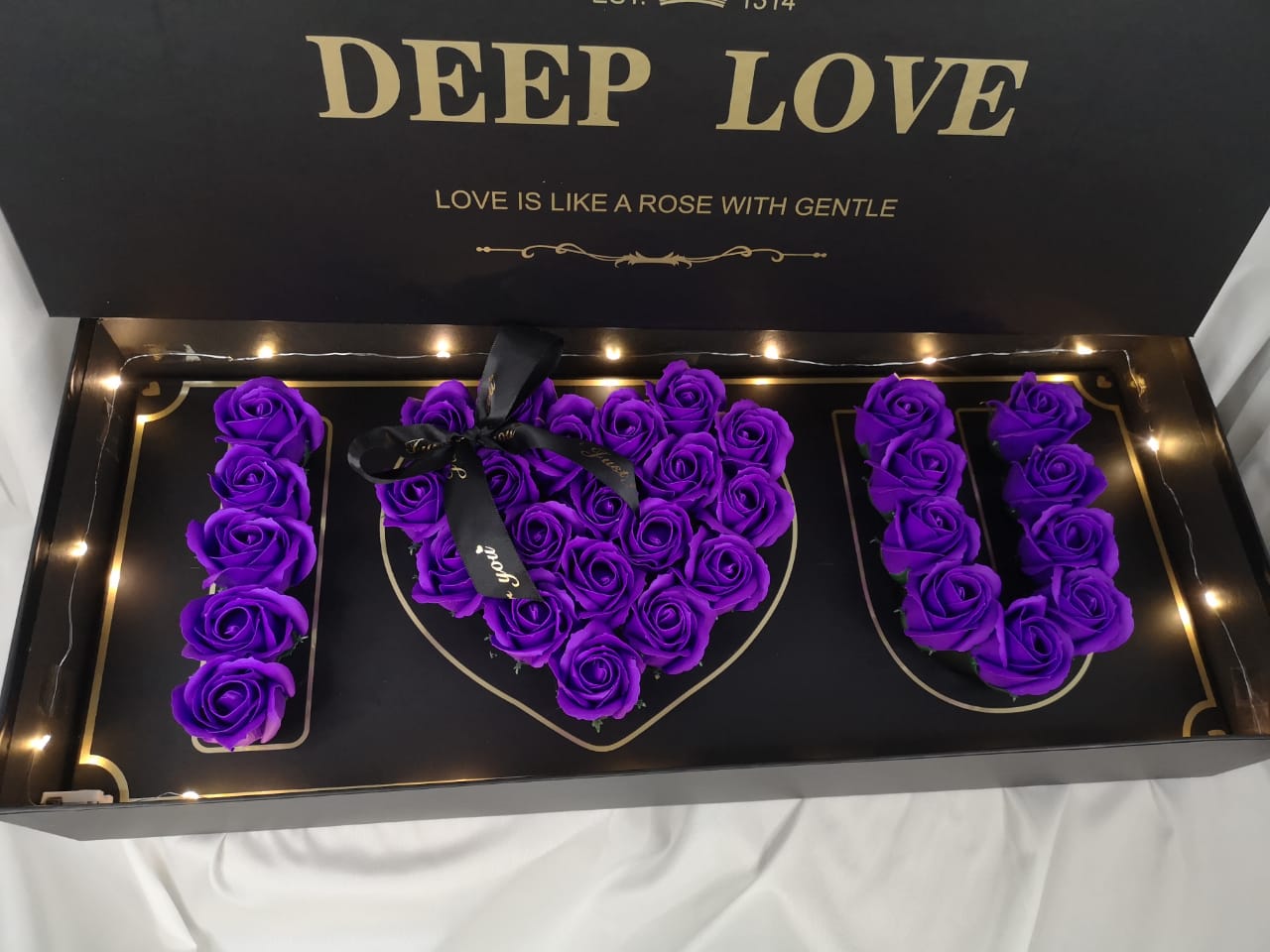 Deep Love Purple Soap Roses Box | Elegant Floral Gift | Florist in Kajang