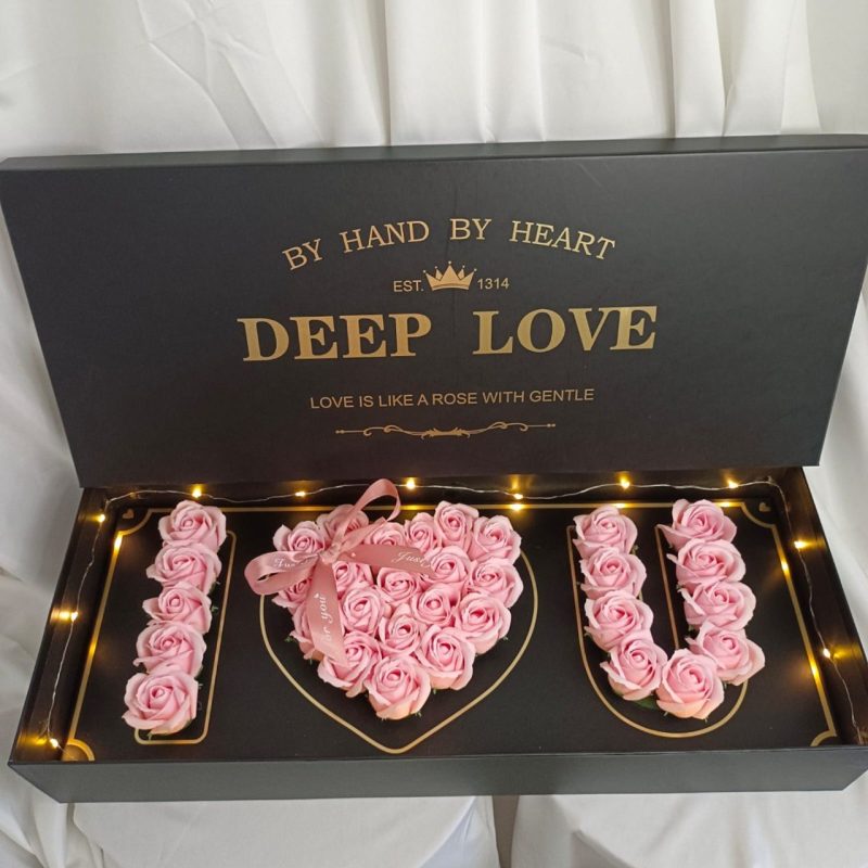 Deep Love Baby Pink Soap Roses Box | Florist in Kajang