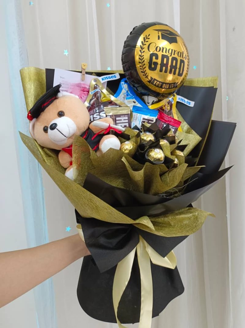 Chocolate Graduation Bouquet – Perfect Gift | Florist in Kajang